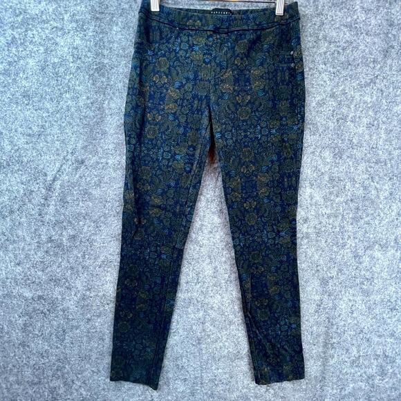 Sanctuary Leggings Womens Small Blue Floral Print Elastic Waist Stretch Pants - Picture 1 of 8